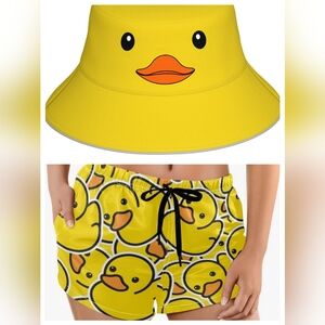 🌺 Rubber Duck Bucket Hat & Shorts